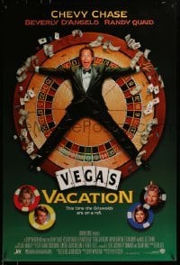 3w621 NATIONAL LAMPOON'S VEGAS VACATION DS 1sh 1997 great image of Chevy Chase on roulette wheel!