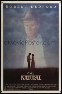 3w622 NATURAL int'l 1sh 1984 cool image of Robert Redford, Barry Levinson, baseball!