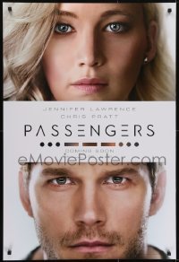 3w648 PASSENGERS int'l teaser DS 1sh 2016 close-up images of Jennifer Lawrence and Chris Pratt!