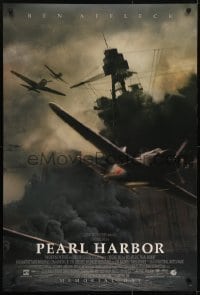 3w649 PEARL HARBOR advance DS 1sh 2001 Ben Affleck, Beckinsale, Hartnett, bombers over battleship!