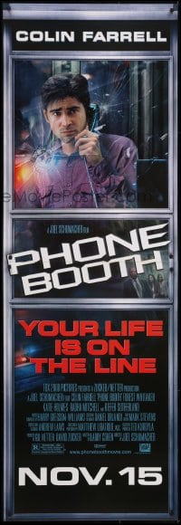 3w665 PHONE BOOTH group of 2 advance 1shs 2003 Colin Farrell, Forrest Whitaker, Katie Holmes, Joel Schumacher!