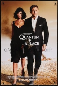 3w696 QUANTUM OF SOLACE advance DS 1sh 2008 Daniel Craig as James Bond, sexy Olga Kurylenko!