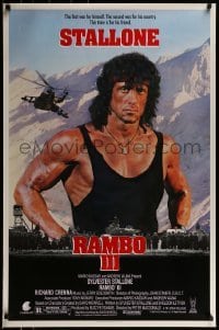3w701 RAMBO III 1sh 1988 Sylvester Stallone returns as John Rambo, this time is for his friend!