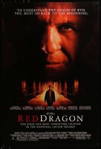 3w707 RED DRAGON DS 1sh 2002 Anthony Hopkins, Edward Norton, cool tattoo image!
