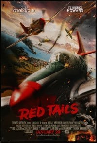 3w708 RED TAILS style A advance DS 1sh 2012 Cuba Gooding Jr & Terence Howard as WWII fighter pilots!