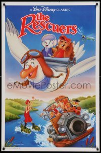 3w711 RESCUERS int'l 1sh R1989 Disney mouse mystery adventure cartoon from depths of Devil's Bayou!