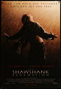 3w780 SHAWSHANK REDEMPTION advance DS 1sh 1994 escaped prisoner Tim Robbins in rain, Stephen King!