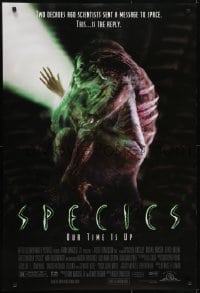 3w817 SPECIES DS 1sh 1995 sexy alien Natasha Henstridge, Ben Kingsley, sci-fi/horror, our time is up!