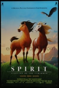 3w824 SPIRIT STALLION OF THE CIMARRON DS 1sh 2002 Dreamworks, art of horses, unrated design!