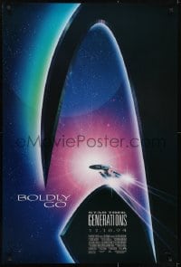 3w835 STAR TREK: GENERATIONS int'l advance 1sh 1994 cool sci-fi art of the Enterprise, Boldly Go!