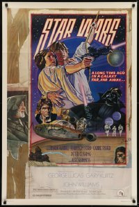 3w841 STAR WARS style D studio style 1sh 1978 George Lucas sci-fi epic, Struzan & Charles White!
