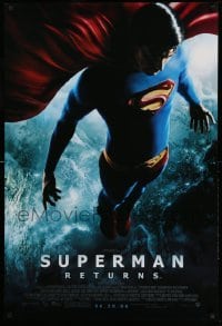 3w859 SUPERMAN RETURNS advance DS 1sh 2006 Bryan Singer, full-length image of Routh in space!