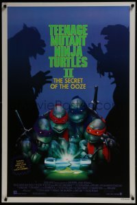 3w873 TEENAGE MUTANT NINJA TURTLES II DS 1sh 1991 Secret of the Ooze, great images!