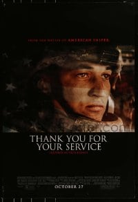 3w880 THANK YOU FOR YOUR SERVICE advance DS 1sh 2017 Miles Teller, Haley Bennett, War in Iraq!