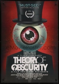 3w883 THEORY OF OBSCURITY: A FILM ABOUT THE RESIDENTS 27x39 1sh 2015 absolutely wild artwork!