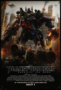 3w906 TRANSFORMERS: DARK OF THE MOON advance DS 1sh 2011 directed by Michael Bay!