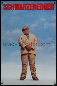 3w917 TWINS teaser DS 1sh 1988 great full-length image of Danny DeVito but Schwarzenegger credited!