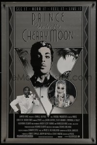3w926 UNDER THE CHERRY MOON 1sh 1986 cool art deco style artwork of star/director Prince!