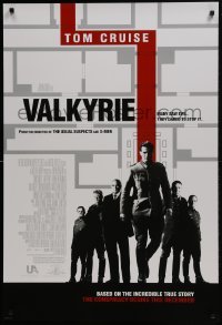 3w937 VALKYRIE advance DS 1sh 2008 Bryan Singer, Tom Cruise, German plot to assassinate Hitler!