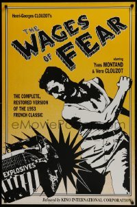 3w942 WAGES OF FEAR 1sh R1990s Yves Montand, Henri-Georges Clouzot's suspense classic!