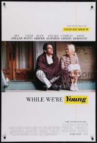 3w965 WHILE WE'RE YOUNG advance DS 1sh 2014 great image of Ben Stiller and Naomi Watts on porch!