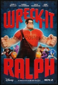 3w989 WRECK-IT RALPH advance DS 1sh 2012 cool Disney animated video game movie, great image!