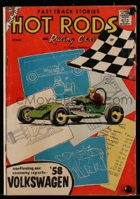 3x010 HOT RODS & RACING CARS #37 comic book October 1958 Fast Track Stories!
