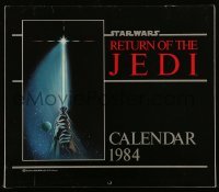 3x041 RETURN OF THE JEDI 11x12 calendar 1984 hands holding lightsaber by Tim Reamer on cover!