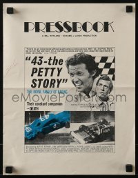 3x532 43 THE PETTY STORY pressbook 1972 great images of NASCAR race car driver Darren McGavin!