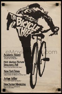 3x061 BICYCLE THIEF promo brochure 1960s De Sica's classic Ladri di biciclette, different art!