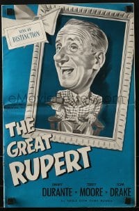 3x677 GREAT RUPERT pressbook 1950 artwork of Jimmy Durante, Terry Moore, directed by Irving Pichel!