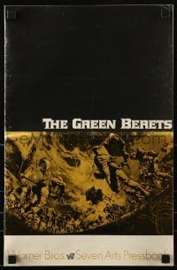 3x679 GREEN BERETS pressbook 1968 John Wayne, David Janssen, Jim Hutton, cool Vietnam War art!