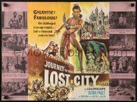 3x721 JOURNEY TO THE LOST CITY pressbook 1960 directed by Fritz Lang, art of sexy Debra Paget!