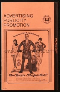 3x750 LOVE GOD pressbook 1969 Don Knotts is the world's most romantic male with sexy babes!