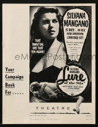 3x756 LURE OF THE SILA pressbook 1954 sexy Silvana Mangano is more alluring and dangerous than ever!