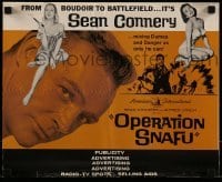 3x814 ON THE FIDDLE pressbook 1965 young Sean Connery & sexy girls, Operation Snafu!