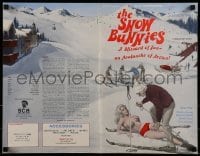 3x895 SNOW BUNNIES pressbook 1972 written by Ed Wood, great art of super sexy nearly nude skiers!