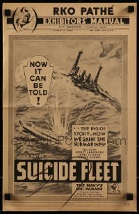 3x911 SUICIDE FLEET pressbook 1931 William Boyd, Robert Armstrong, Ginger Rogers, WWI Navy!