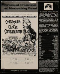 3x925 TEN COMMANDMENTS pressbook R1966 Cecil B. DeMille classic, Charlton Heston & Yul Brynner!