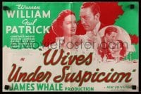 3x988 WIVES UNDER SUSPICION pressbook 1938 directed by James Whale, Warren William, Gail Patrick!