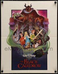 3x062 BLACK CAULDRON promo brochure 1985 Disney, includes a trade ad that unfolds to a 17x22 poster!