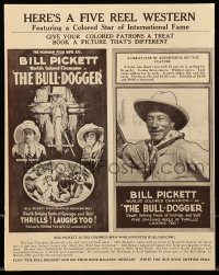 3x066 LOVE BUG/CRIMSON SKULL/GREEN EYED MONSTER/BULL-DOGGER promo brochure 1920s all-black westerns!