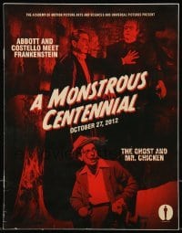 3x067 MONSTROUS CENTENNIAL promo brochure 2012 Abbott & Costello Meet Frankenstein + Mr. Chicken!