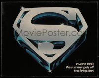 3x072 SUPERMAN III promo brochure 1983 Christopher Reeve, Richard Pryor, unfolds to a 25x39 poster!
