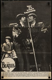3x077 VOX promo brochure 1960s includes a 15x23 poster of The Beatles performing + guitar ads!