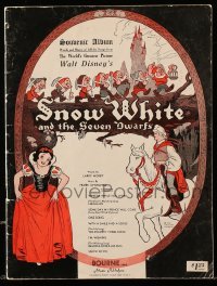 3x204 SNOW WHITE & THE SEVEN DWARFS 9x12 song book 1950 all your favorite music + great images!