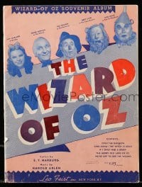 3x205 WIZARD OF OZ 9x12 song book R1950s Judy Garland, Bolger, Lahr, Haley, music from the movie!