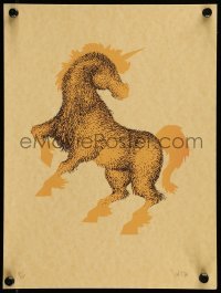 3x095 DAVE WITT signed #6/55 9x12 art print 2010 by the artist, Pelt, great yellow unicorn image!