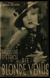 3x353 BLONDE VENUS Austrian program 1932 Marlene Dietrich & Josef von Sternberg classic!
