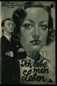 3x410 I LIVE MY LIFE Austrian program 1936 different images of Joan Crawford & Brian Aherne!
